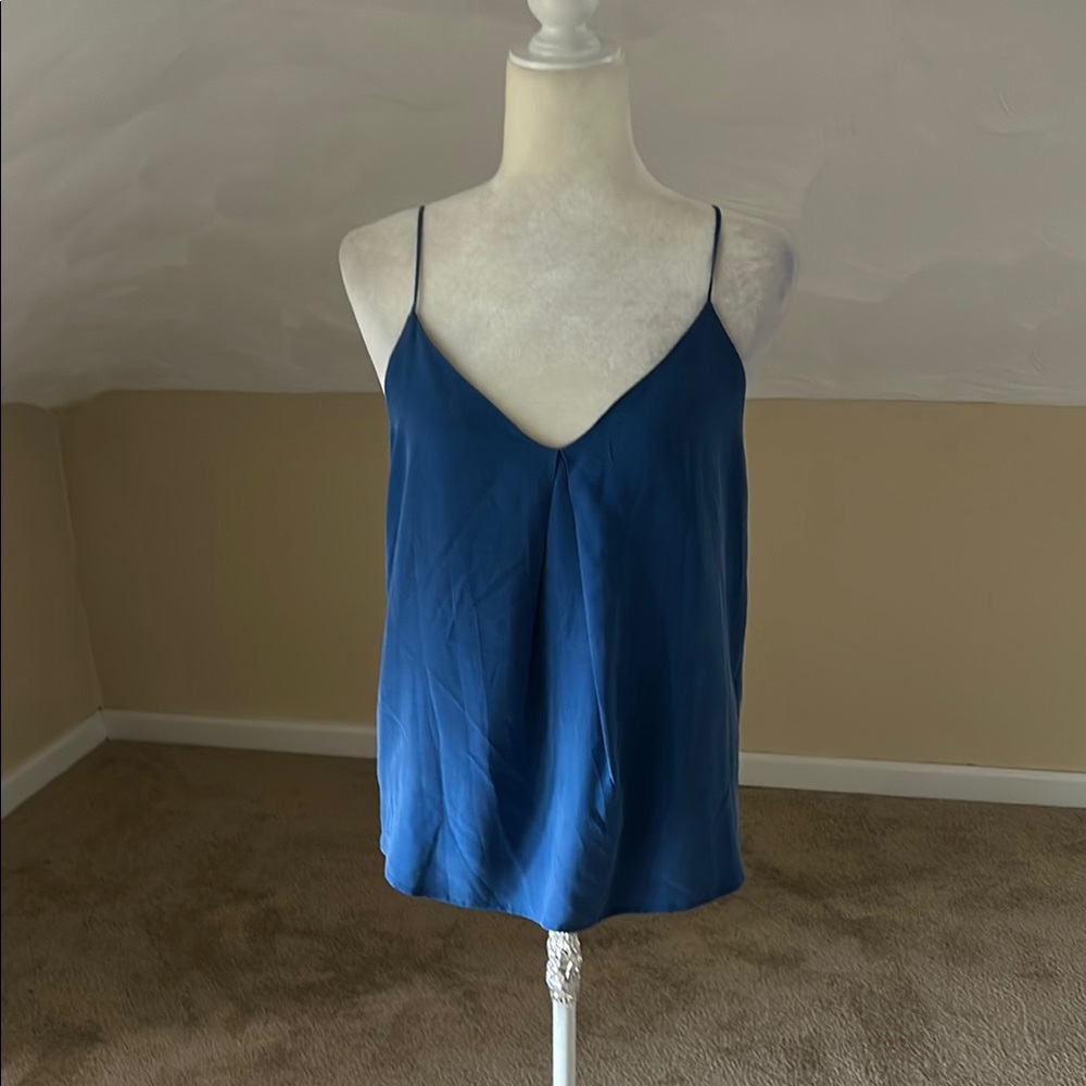 Joie Blue Tie Front Camisole Top